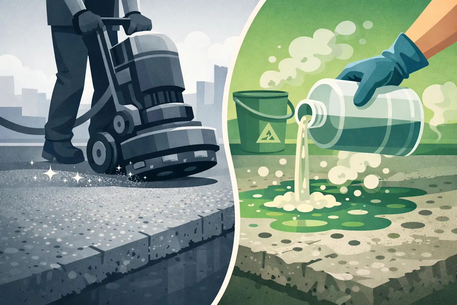 Grinding Versus Acid Etching Concrete for Epoxy