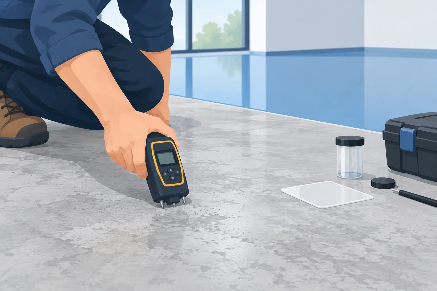 How to Evaluate Slab Moisture Before Epoxy